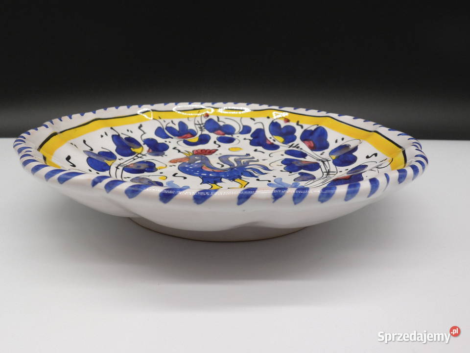 Włoski Talerz Majolica DERUTA Ręcznie malowany wielkopolskie Raszków