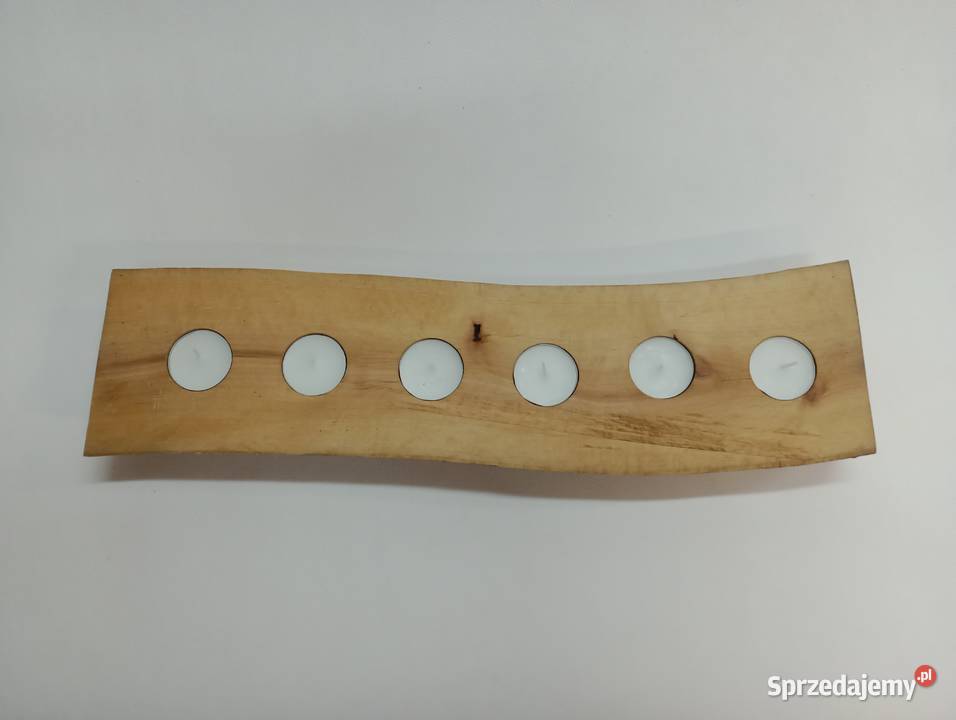 ŚWIECZNIK BRZOZOWY TEALIGHT DREWNIANY ŚWIECZNIK Świeczniki
