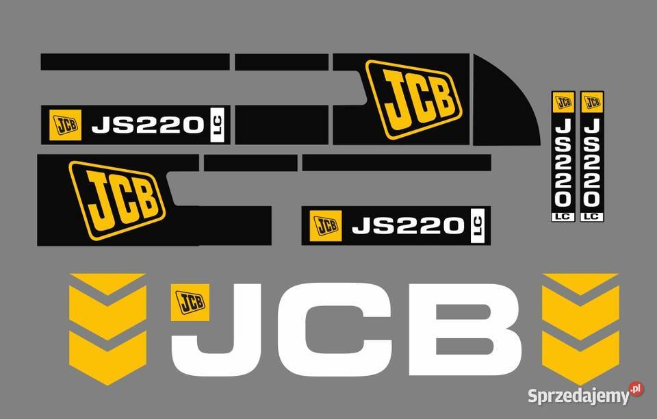 Naklejki JCB JS220 super mocne zamienniki Części i osprzęt rolniczy Bydgoszcz