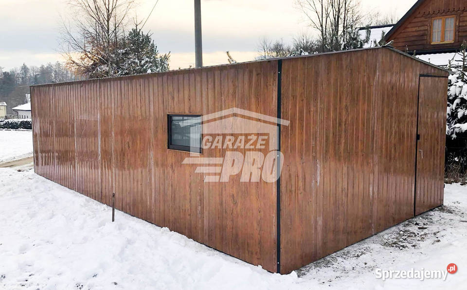 Garaż blaszany 4x8 Brama uchylna Okno Dodatkowe Nowy Sącz