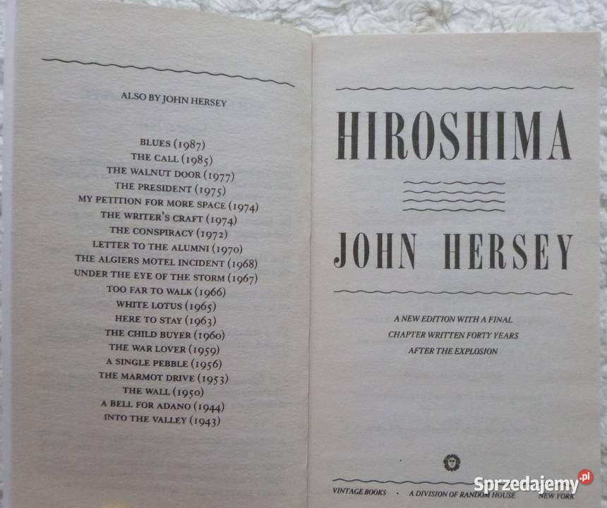 Hiroshima John Hersey angielsku Warszawa