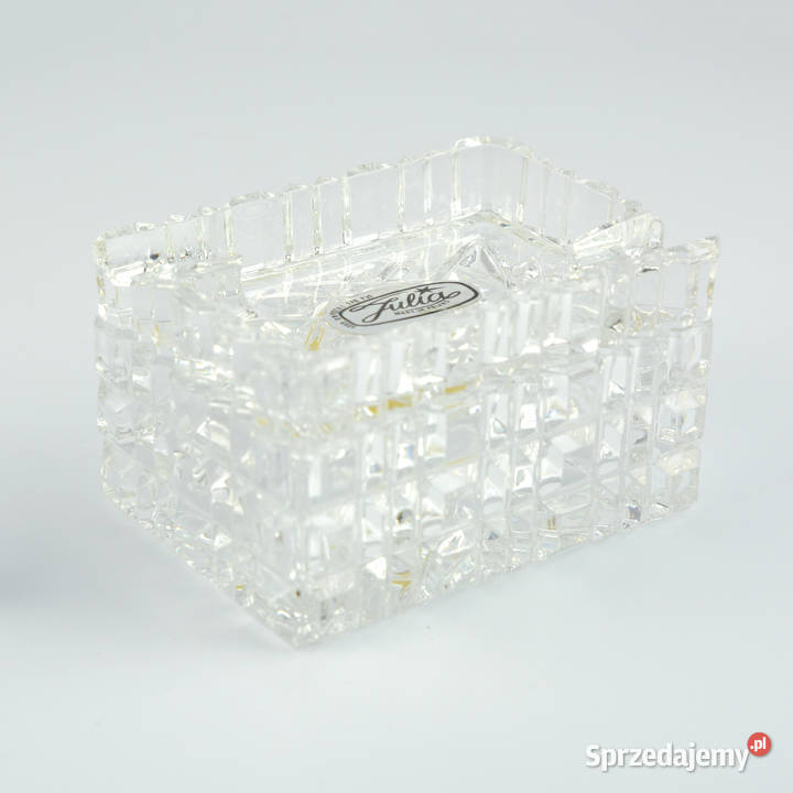 Popielnica z papierośnicą Huta Szkła Julia Warszawa