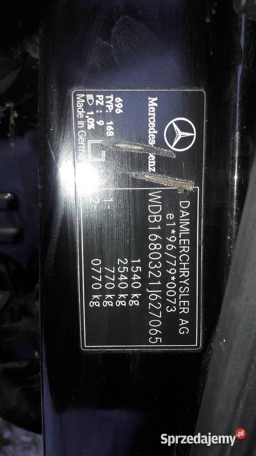 Mercedes Klasa A zderzak Częstochowa sprzedam