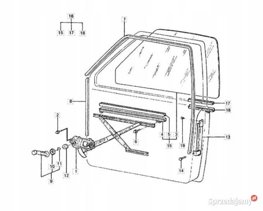 USZCZELKA SZYBY DRZWI PP HYUNDAI EXCEL 87r