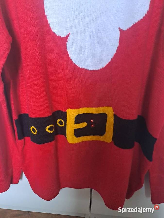 Sweter świąteczny męski Święty Mikołaj broda z Warszawa