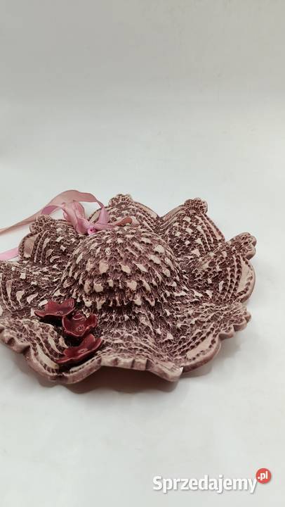 Ceramiczny dekoracyjny kapelusz ozdoba Antyki Zamość sprzedam