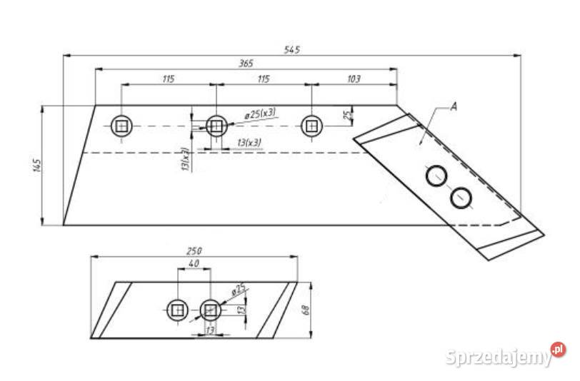 Lemiesz z dłutem pługa PZ35 AgroMasz