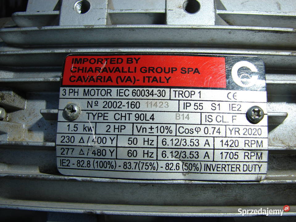 Motoreduktor przekładnia ślimakowa 15kW 400V Przekładnie pomorskie