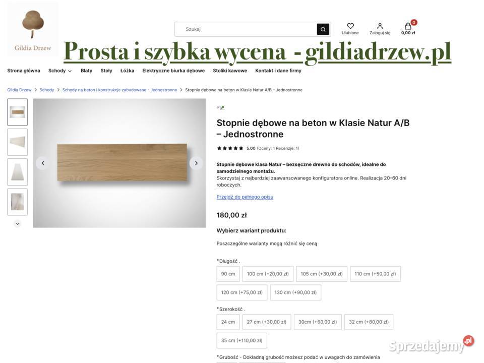 Stopnie dębowe NATUR 10030 schody klasy premium Kalwaria Zebrzydowska