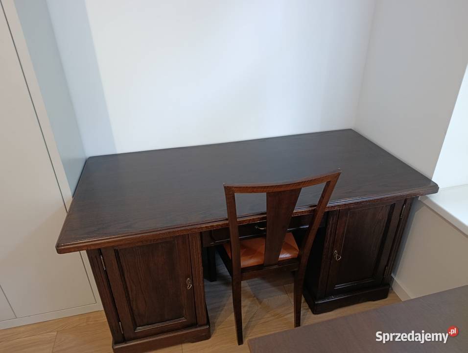 Biurko dębowe kancelaryjne Chorzów sprzedam