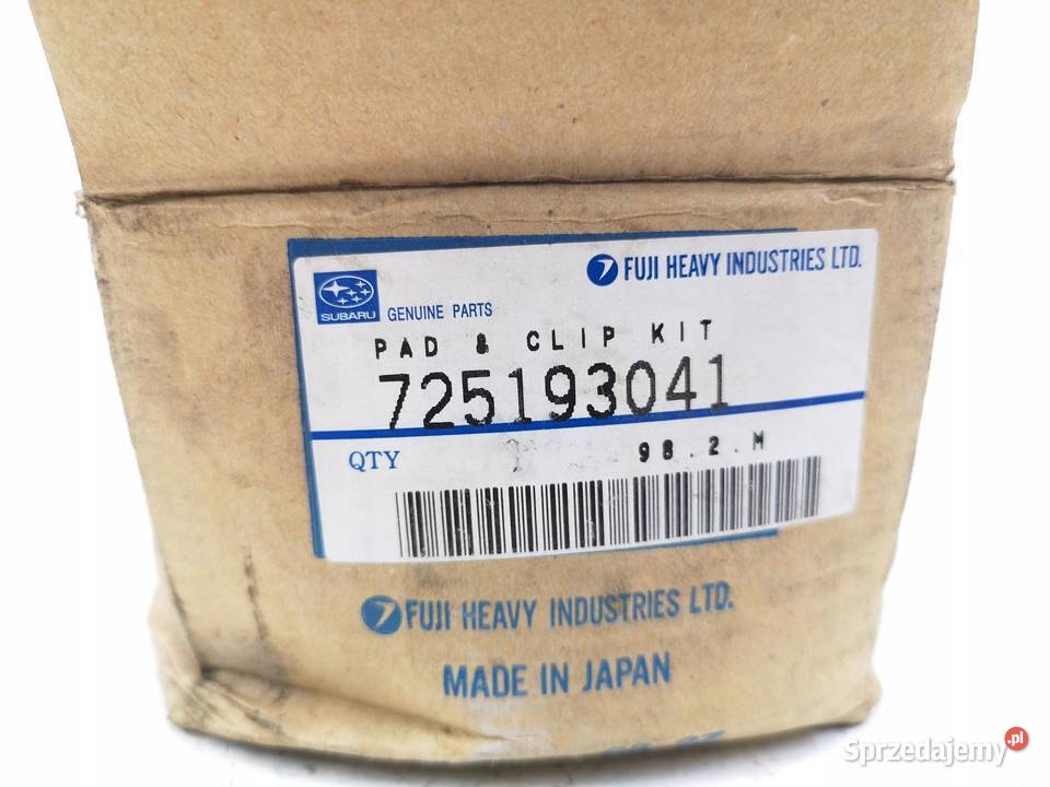 KLOCKI HAMULCOWE PRZÓD SUBARU JUSTY 8495 ORI ASO sprzedam