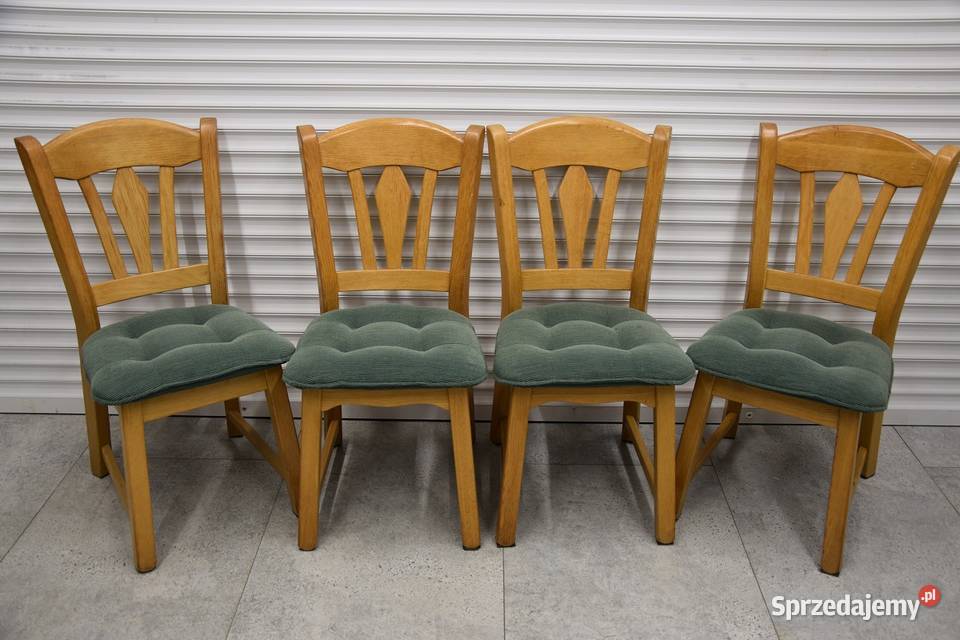 stół rozkładany i 4 krzesła komplet z drewna Olsztyn