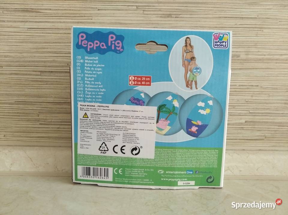 NAJTANIEJ Piłka Dmuchana Plażowa Wodna Świnka Do kąpieli