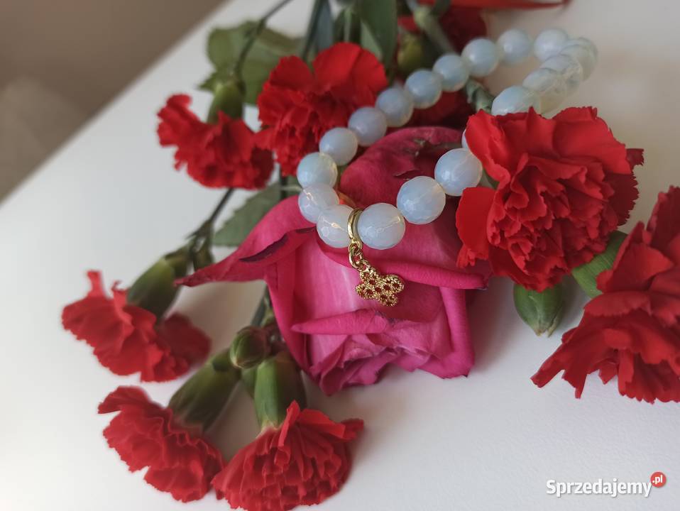 Bransoletka opal zawieszka pozłacana Warszawa