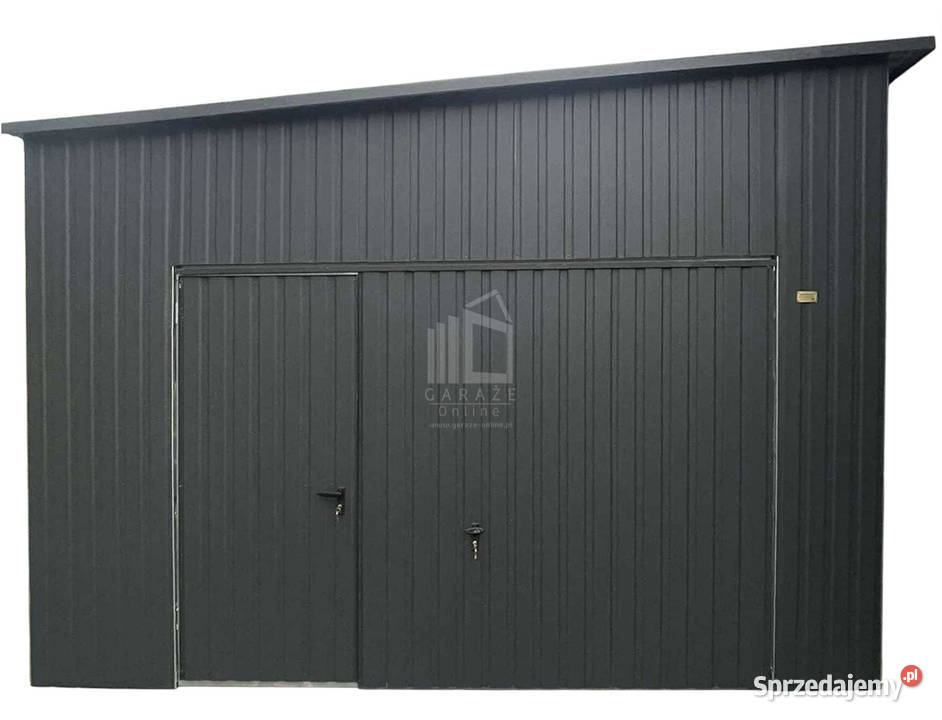 Garaż blaszany 45x10m 2x brama uchylna 2x drzwi samodzielny