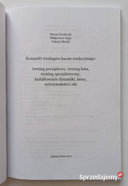 KONSPEKT TRENINGÓW KARATE TRADYCYJNEGO Walki Wschodu Warszawa