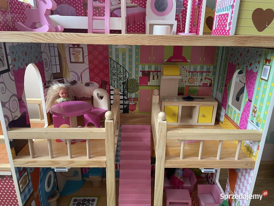 Duży domek lalek XXL drewniany Kinderplay willa