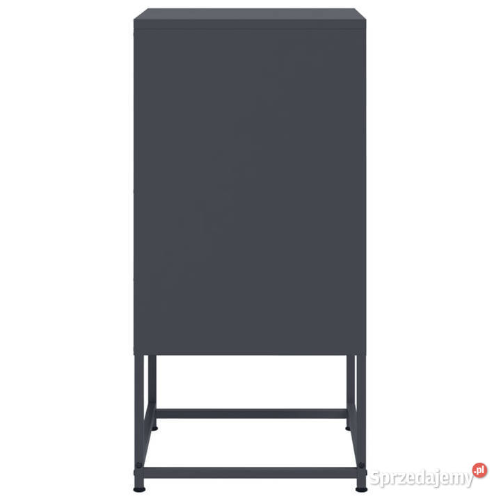 Szafka nocna antracytowa 36x39x78 stal WM846570