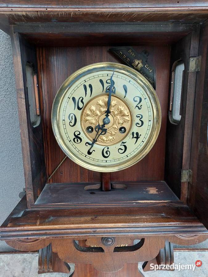 177 Stary zegar ścienny secesja Junghans sprawny