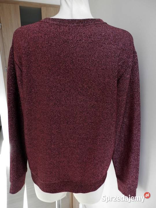 Bluza HM Bordowa Burgund z Brokatem i Broszką podlaskie Łomża sprzedam