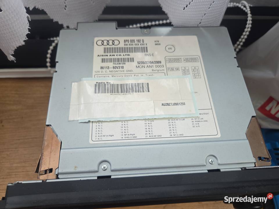 Audi Navigation Plus RNSE 8P0035192Q oryginalna Rok produkcji 2005 Rawa Mazowiecka