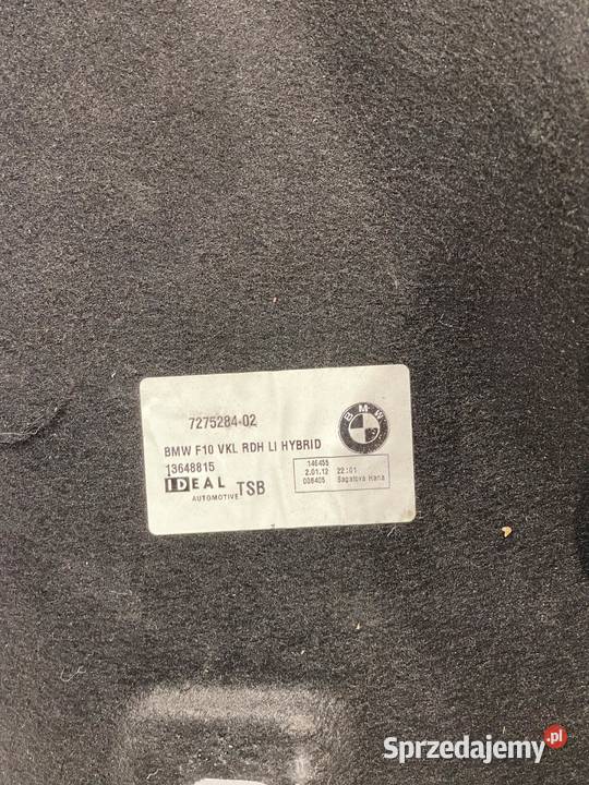 BMW F10 HYBRYDA HYBRID B BOCZEK TAPICERKA