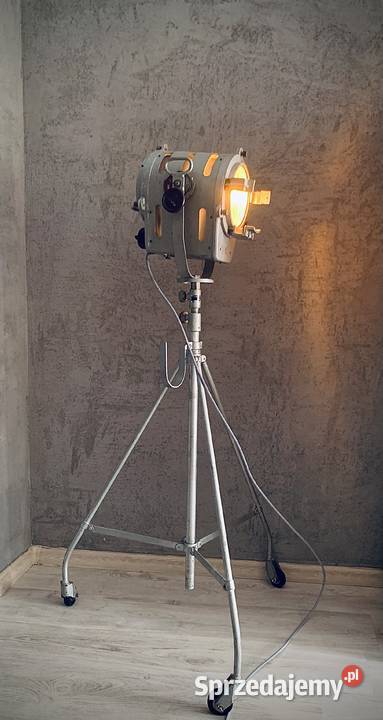 Lampa teatralno filmowa PRL 1963 Vintage loft Poznań