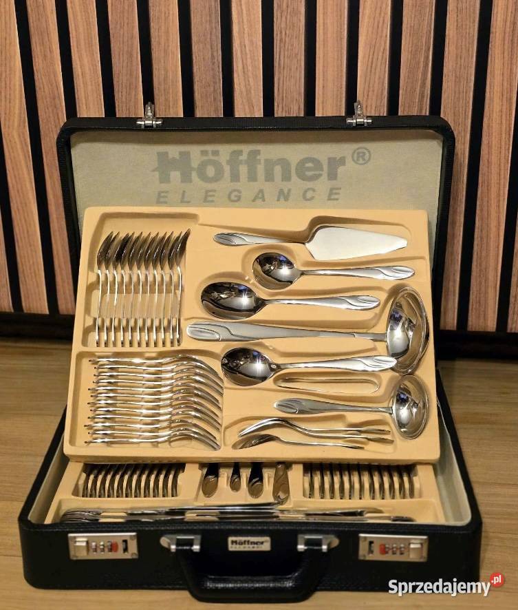 299 Walizka czarna sztućce Hoffner 72 elementy Zabrze sprzedam