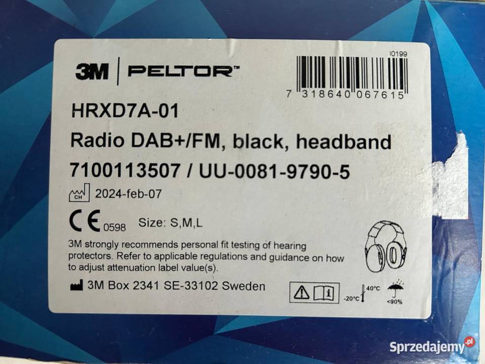 NOWE 3M Peltor HRXD7A01 słuchawki ochronne z