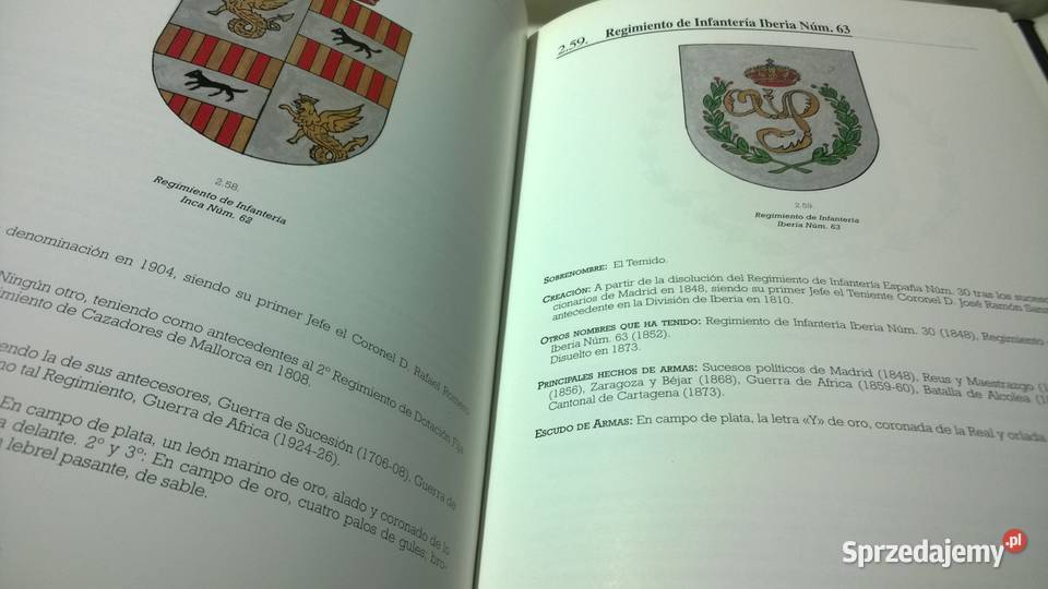 Książka CASTANO CANTERO HERBY ARMII HISZPAŃSKIEJ Warszawa