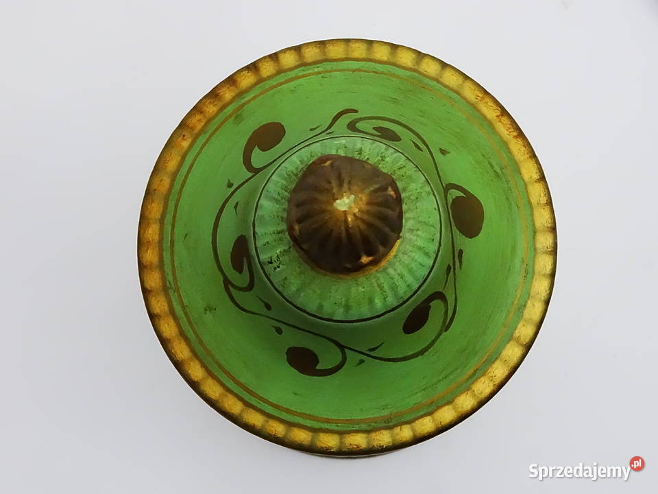 Zabytkowy pojemnik aptekarski z ilustracją lubelskie Biłgoraj