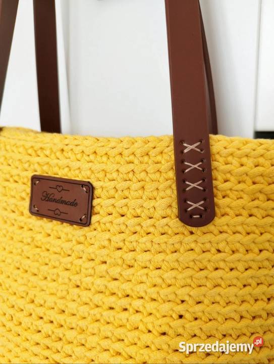 Torebka koszykowa crochet ręczne robiona Torby i torebki Piotrków Trybunalski