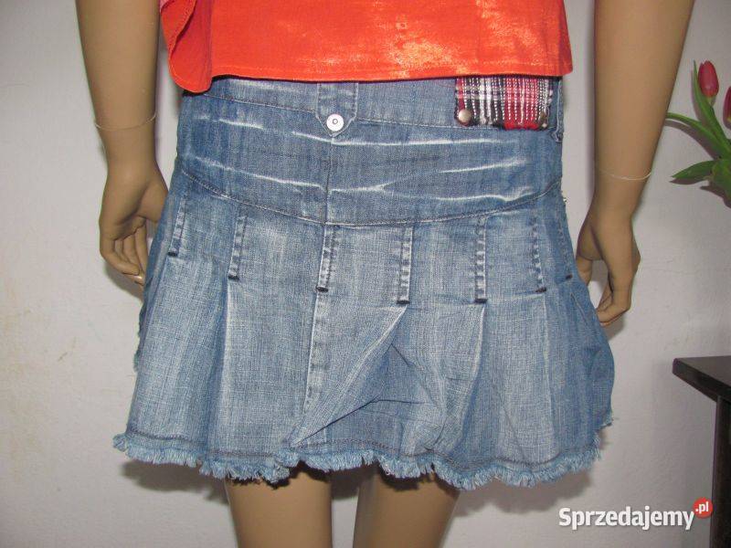 jeans mini spódnica check me out Spódnice i sukienki Zamość sprzedam