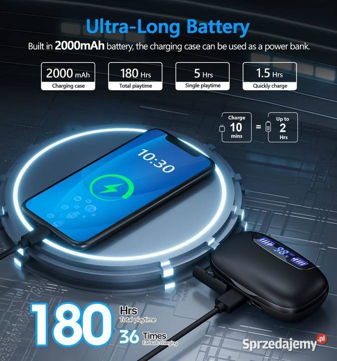 Słuchawki Douszne Blouetooth UAIR4 Czarne Stalowa Wola