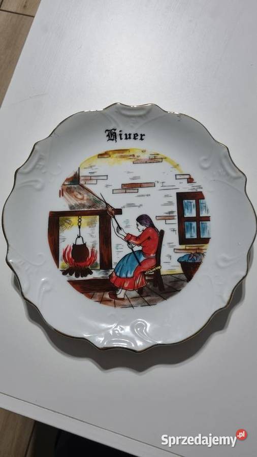 Talerz Dekoracyjny Ozdobny Zima wielkopolskie Wola Podłężna