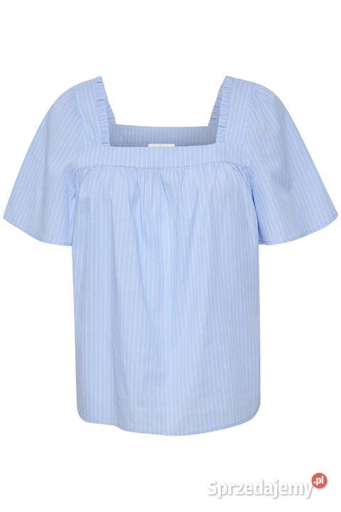 Niebieska bluzka w paski M 38 bawełna My krótki Odzież damska Szczecin