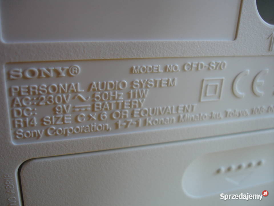 Radiomagnetofon z CD SONY CFDS70 Zielona Góra