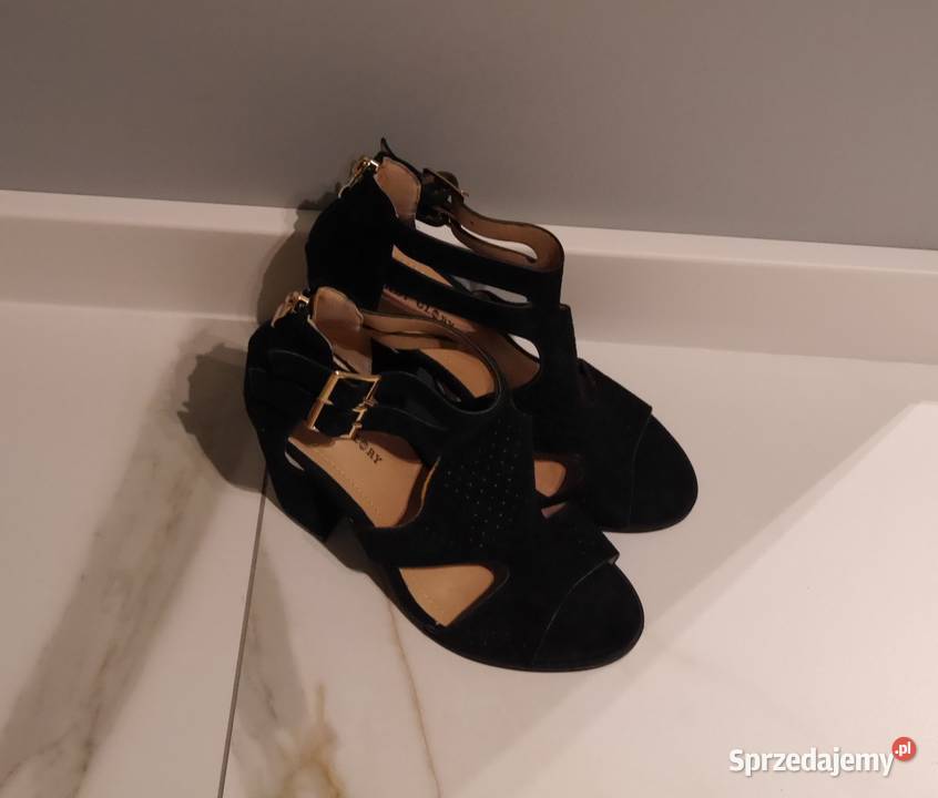 Lady Glory śliczne buty zamsz 36 czarny dolnośląskie Wrocław