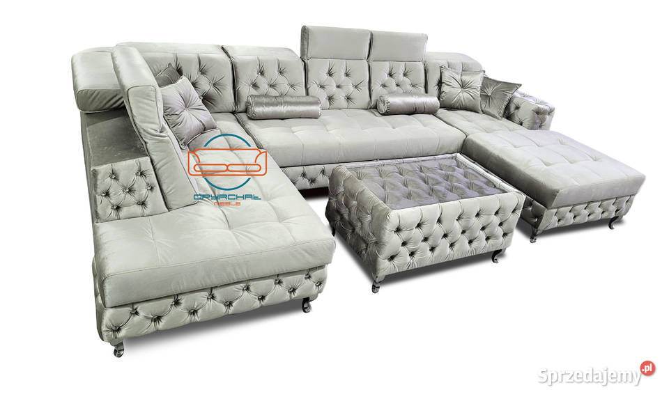 NOWOŚĆ 2024 HIT zestaw głęboko pikowany zagłówki Komplety wypoczynkowe Poznań