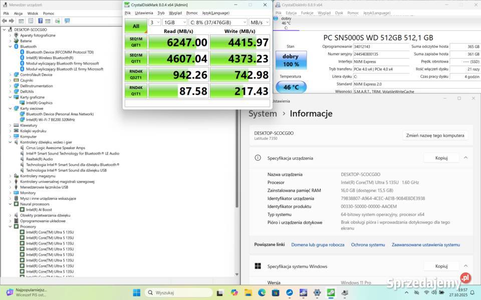 Laptop Dell Latitude 7350 133 Intel Core Ultra 5 Płock