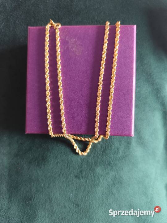 Złoty łańcuszek splot Kordel Zegarki i Biżuteria Skarżysko-Kamienna