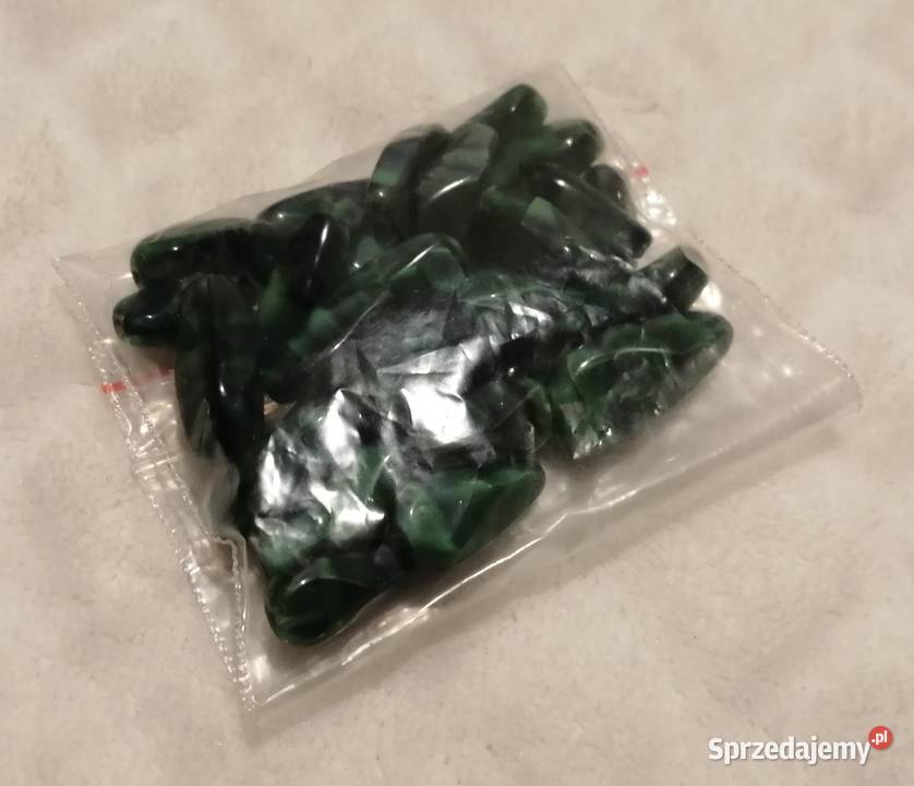 Koraliki kamyki łezki 1420mm zielony 28 30g Czeladź