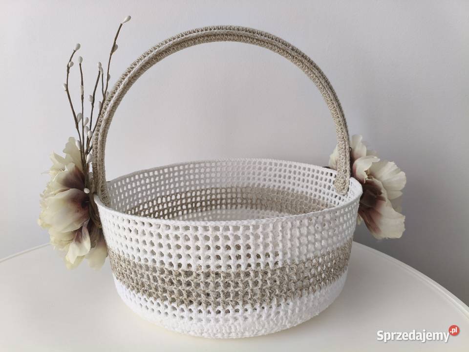 Koszyk Wielkanocny szydelkowy średnica 27 Ropczyce