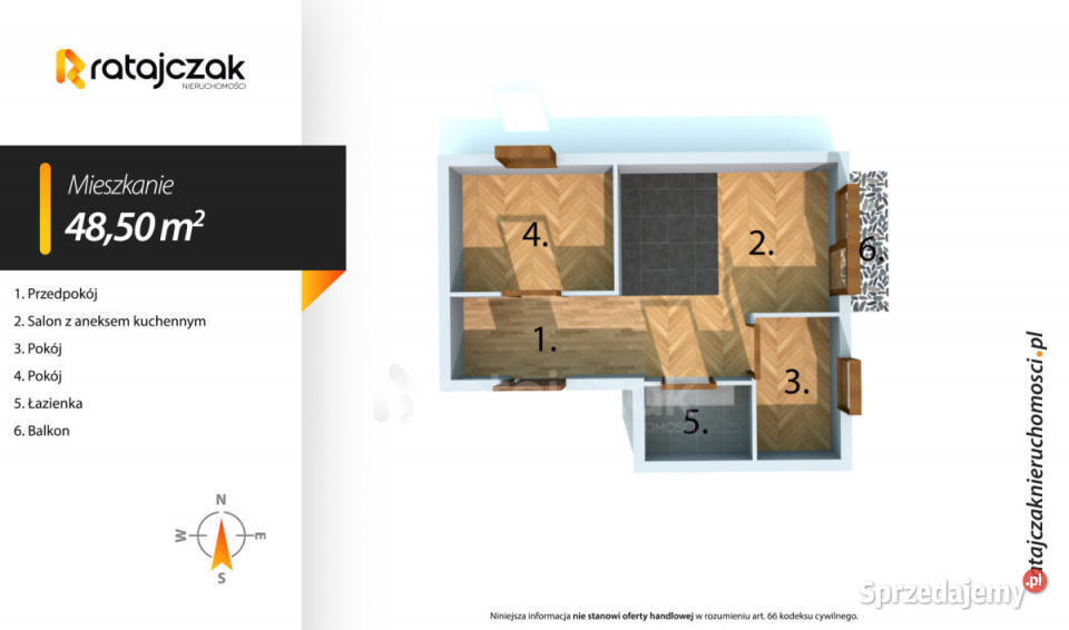 Mieszkanie Wejherowo Przemysłowa 485m2 3 pokoje blok
