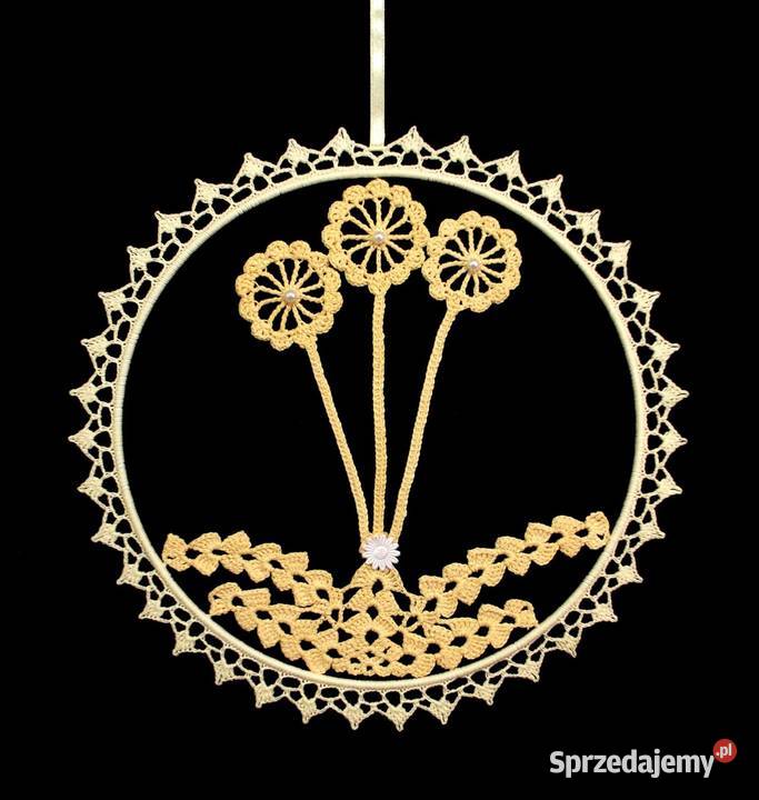 Zawieszka ozdoba na okno szydełkowa 22 Z125 Kluczbork