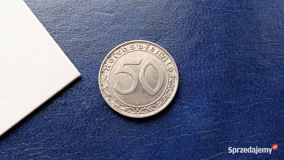 Stare monety 50 pfennig 1938 E Niemcy Antyki, Sztuka, Kolekcje podkarpackie Lesko