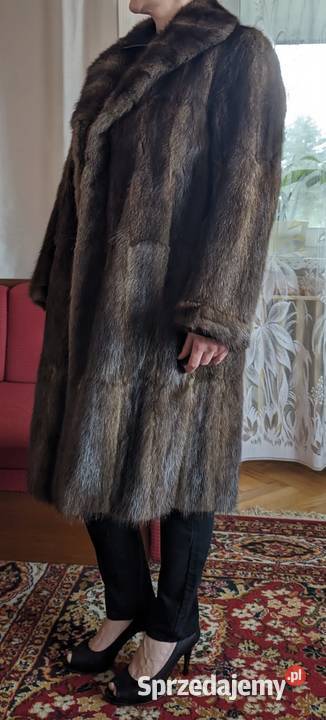 Futro naturalne vintage z piżmaka LXL Lublin sprzedam