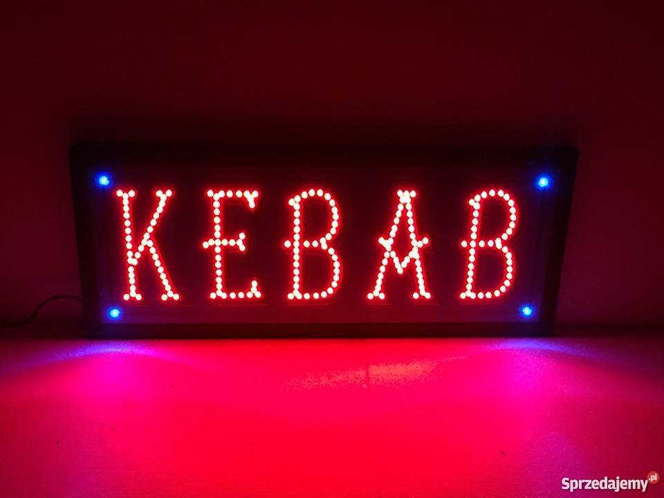 Reklama LED KEBAB 71x31 zewnętrzna 230V Gastronomia Pomiechówek