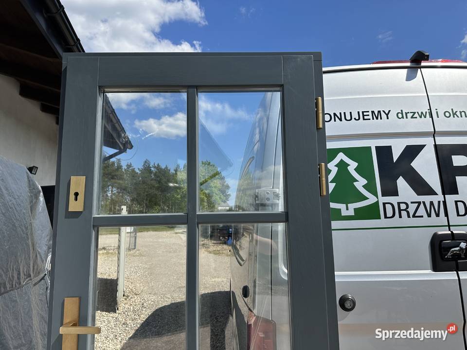 Drzwi zewnętrzne drewniane ANGIELSKIE NA KAŻDY Grzybno sprzedam