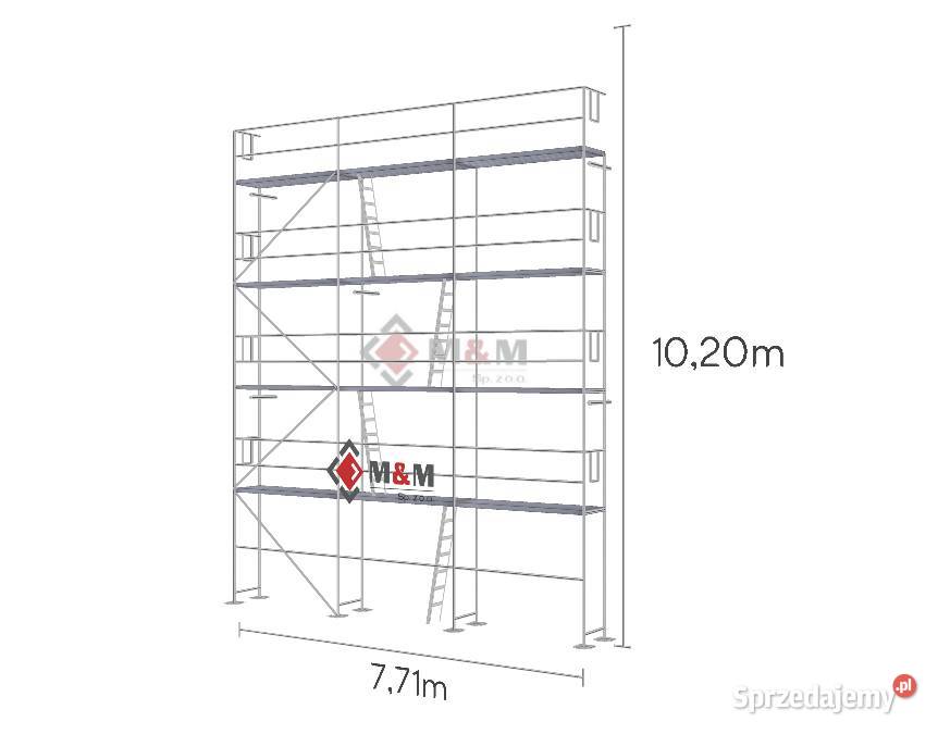 Rusztowanie 7864 m2 używane wymiary 771x102m Stare Siołkowice